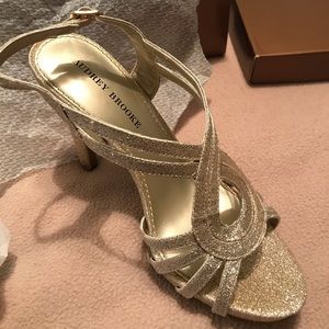 Audrey Brooke gold heels
